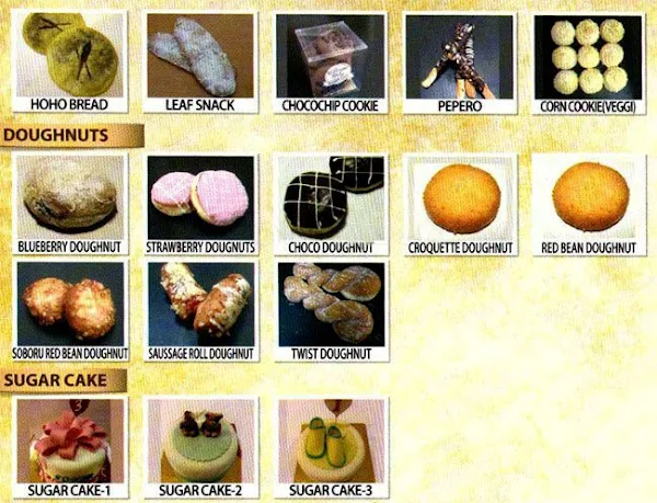 Sonya Bakery Cafe menu 