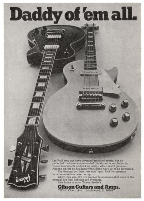 Gibson Les Paul mainos