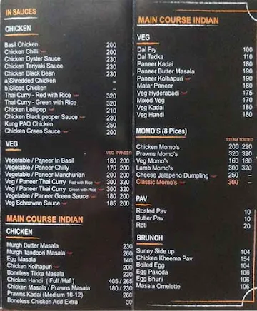 Vivek Chinese Corner menu 