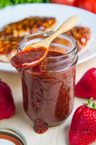 Roasted Strawberry BBQ Sauce Recipe