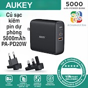 Củ Sạc Kiêm Pin Sạc Dự Phòng 20W Pd Powerduo Aukey Pa - Pd20