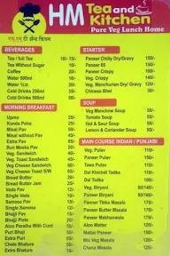 HM Tea And Kitchen menu 1