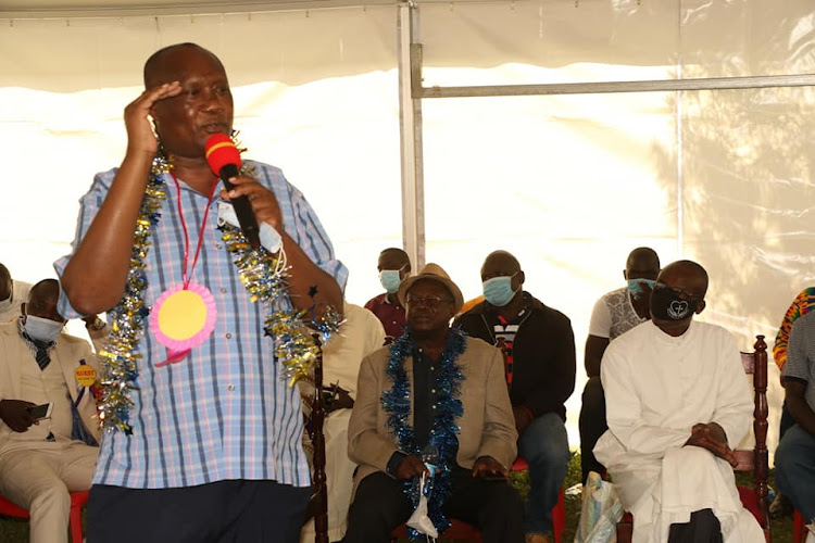 Governor Sospeter Ojaamong at Busia Parish Catholic Church on December 13.