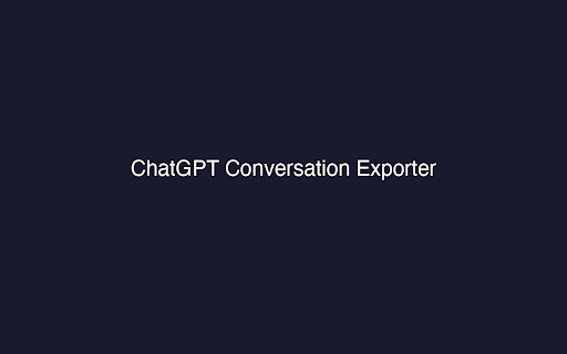 ChatGPT Conversation Exporter screenshot 1