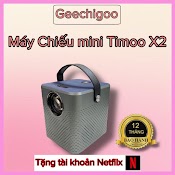 [Mã 156Elha80K Giảm 6% Đơn 400K] Máy Chiếu Mini Timoo X2 Full Hd Tích Hợp Android 9.0 Với Độ Sáng Cao 6000 Lumen