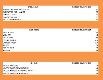 Juice Junction & Snacks menu 