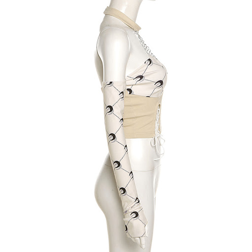 Title 7, Womens Fit Printed Strap Corset Halter Vest Women