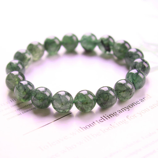 Title 5, Natural Crystal Ball Bracelet Raw Ore Opal Gree...