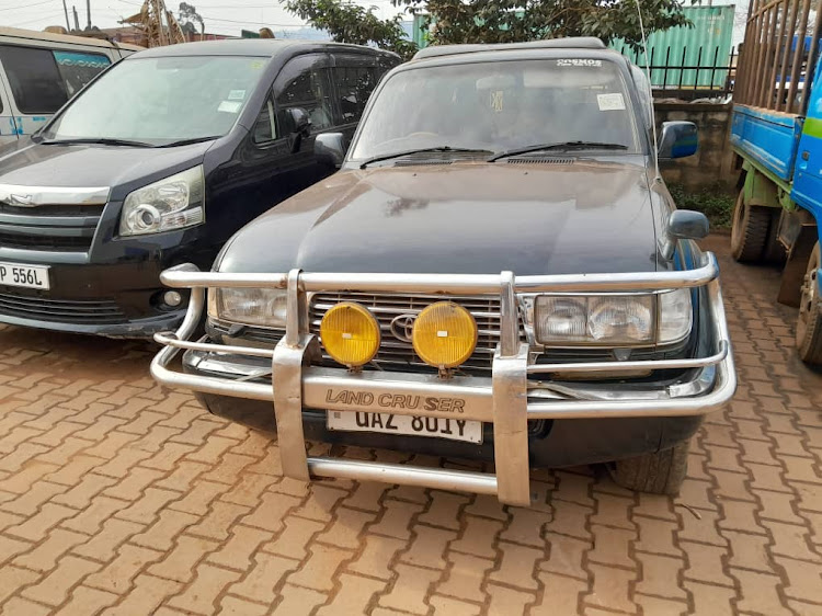 The Vehicle which was transporting stolen cattle at Nateete Police