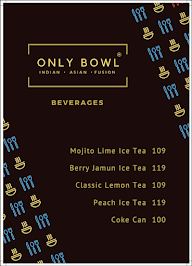 Only Bowl menu 1