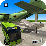 US Army Plane Transporter Military Bus Driving Sim  Icon