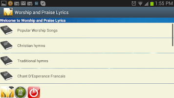 Worship and Praise Lyrics Screenshot