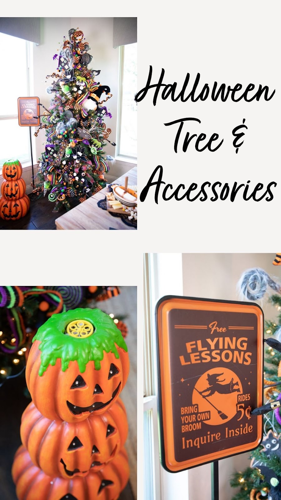 Halloween Christmas tree and accessories