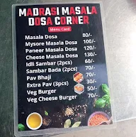 Madrashi Masala Dosa Corner menu 1