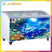 Miếng Dán Tủ Lạnh Ngang Chất Liệu Decal Chống Nước, In Hình Đại Dương, Kích Thước 0.9M X 1.5M / Miếng