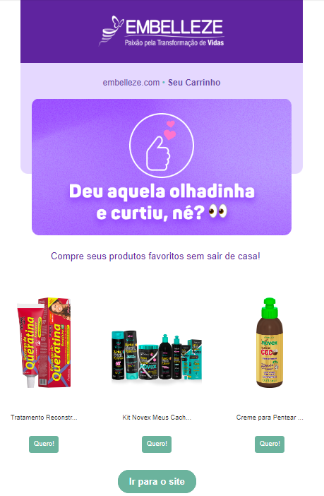 Automação de Marketing para Produtos Visualizados da Embelleze