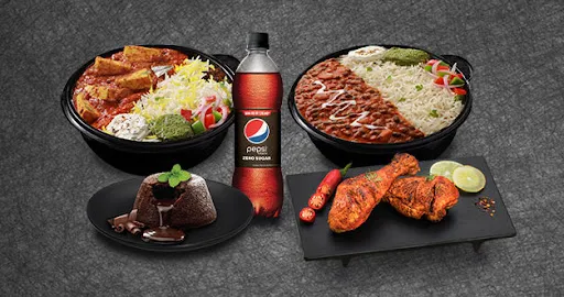 Any 2 Rice Bowls + Any Starter [FREE Choco Lava Delight Cake & Pepsi]