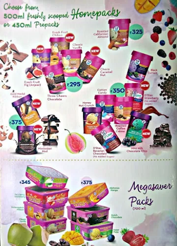 Baskin Robbins menu 