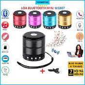 Loa Bluetooth Mini Ws887 - Nghe Nhạc Đa Năng Mp3 Hỗ Trợ Đài Fm Khe Thẻ Nhớ Usb Cổng Aux3.5Mm - Cuộc Gọi 3W