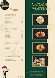 Natural Panipuri menu 1