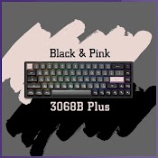 [Mới, Hàng Chính Hãng] Bàn Phím Akko 3068B Black & Pink