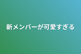 新メンバーが可愛すぎる