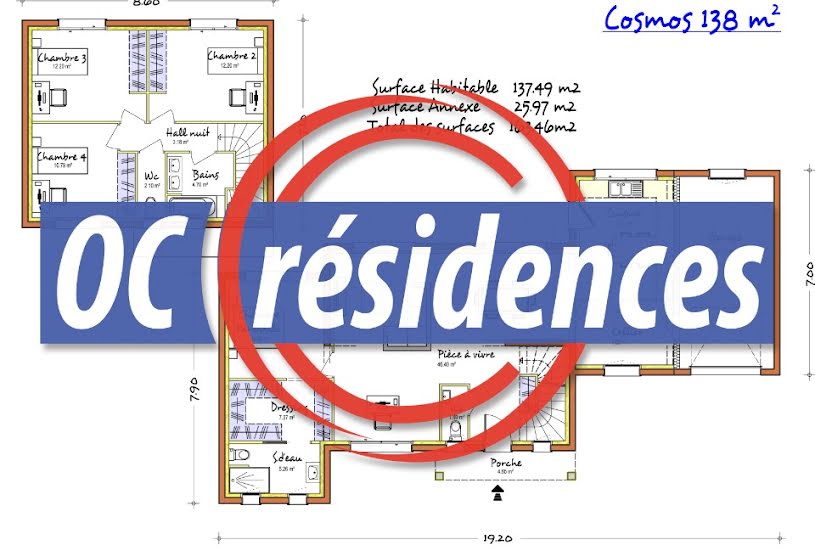  Vente Terrain + Maison - Terrain : 804m² - Maison : 138m² à Villeneuve-la-Comptal (11400) 