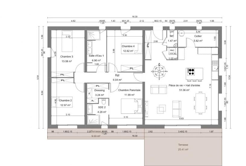  Vente Terrain + Maison - Terrain : 880m² - Maison : 125m² à La Garde-Adhémar (26700) 