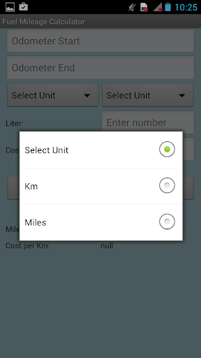 Fuel Mileage Calculator