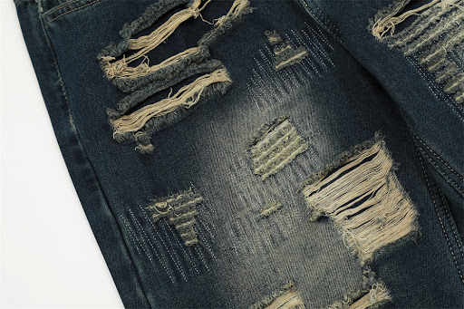 Title 8, Mens Ripped Denim Straight-leg Trousers for a ...