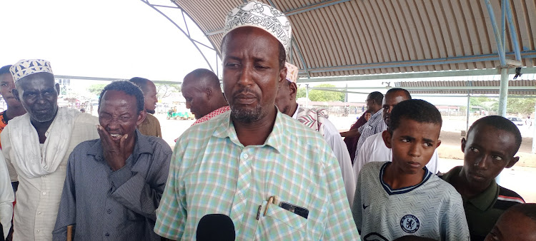 Mohamed Hakar a livestock trader at the Garissa livestock market.