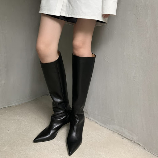 Title 7, Womens Long Boots Autumn and Winter Pointed To...