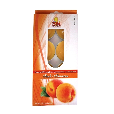 Velas 3N Lamparin Durazno 8Und  