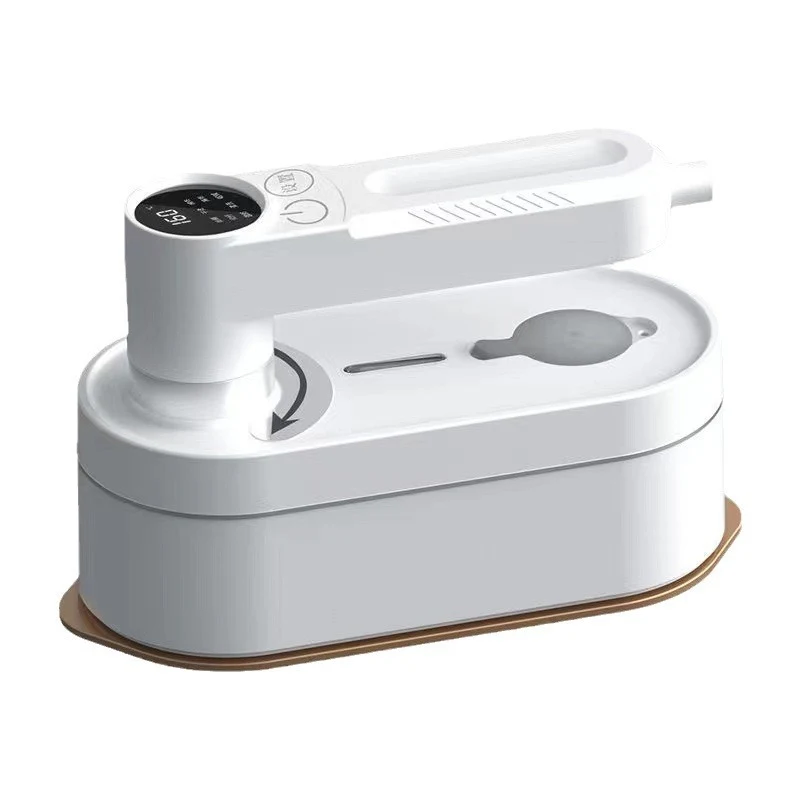 Fer à repasser portable numérique à vapeur et sec pour la maison. Petit et maniable, idéal pour un repassage efficace et facile au quotidien.