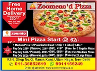 Zoomenod pizza menu 1