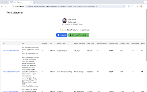 Twitter Comment Export Tool Preview 3