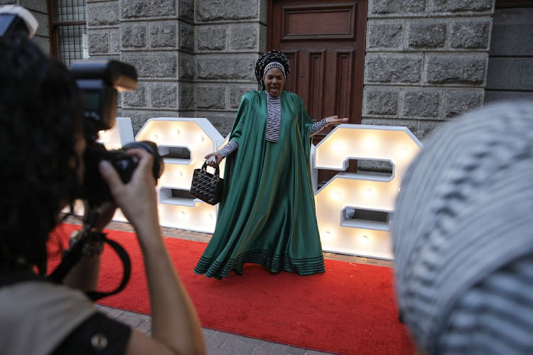 Nocawe Noncedo Mafu, South Africa's deputy minister of sport, arts & culture, arrives ahead of the state of the nation ceremony at City Hall in Cape Town.