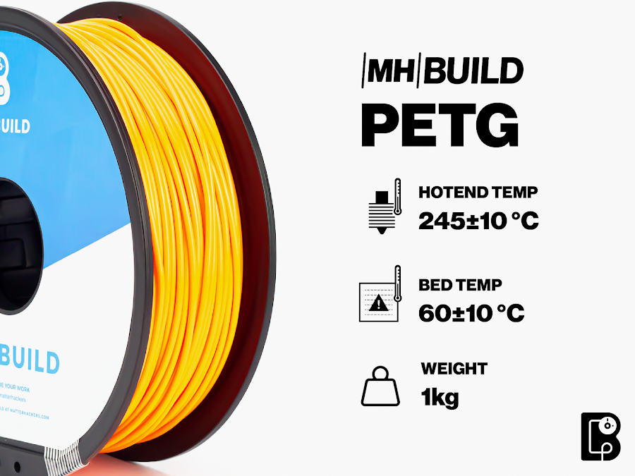 Orange MH Build Series PETG Filament - 2.85mm (1kg)