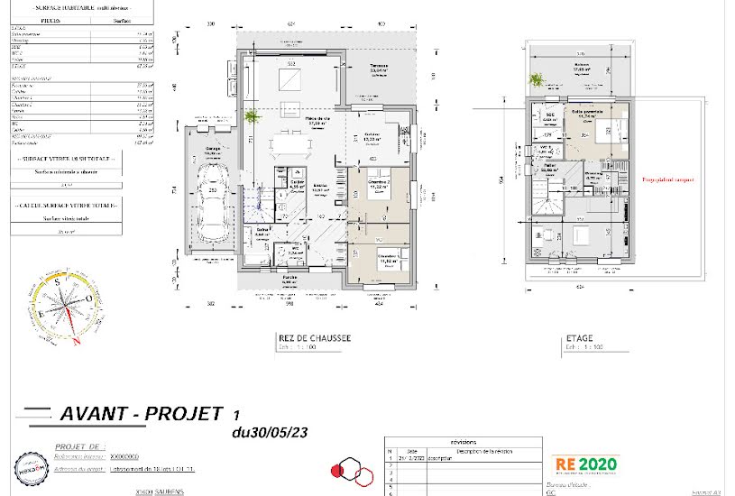  Vente Terrain + Maison - Terrain : 669m² - Maison : 142m² à Bois-de-la-Pierre (31390) 