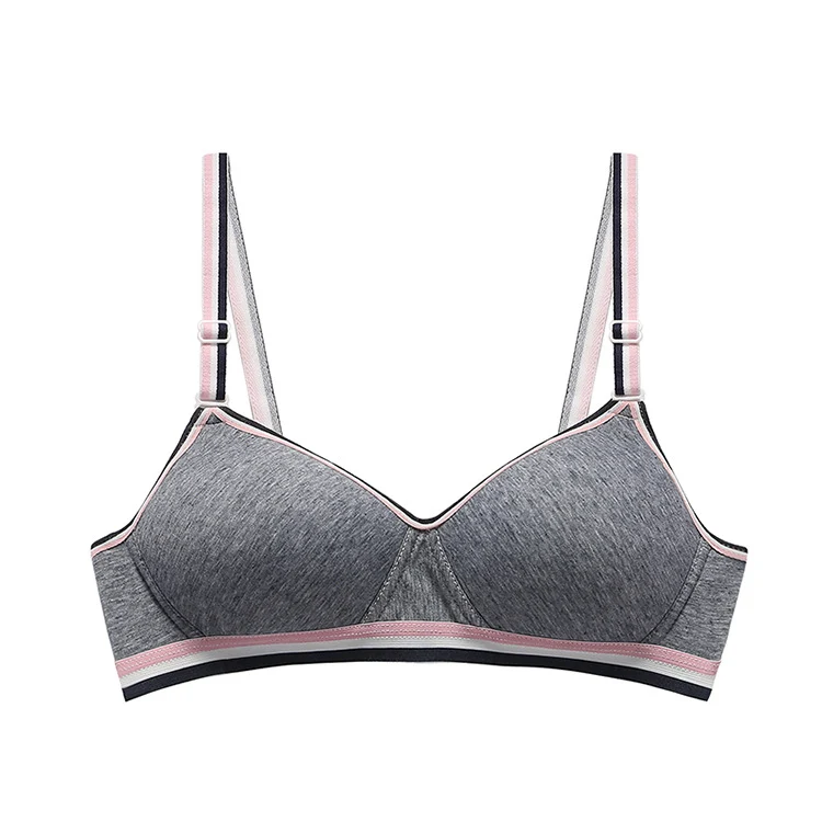 Sutiã esportivo feminino de algodão puro sem fio Roupa íntima fina de algodão Respirável e confortável para atividades físicas