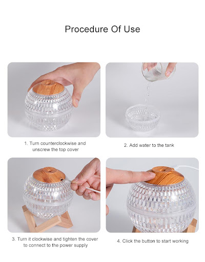 Title 11, Crystal Ball Humidifier RGB Colorful Creative M...