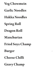 KGF Food Point menu 1