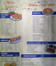 Only Parathas menu 3