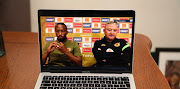 Kaizer Chiefs captain Bernard Parker and coach Gavin Hunt during the Kaizer Chiefs virtual press conference on May 14 2021 in Pretoria.