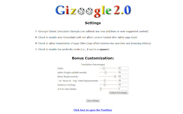 Gizoogle 2.0