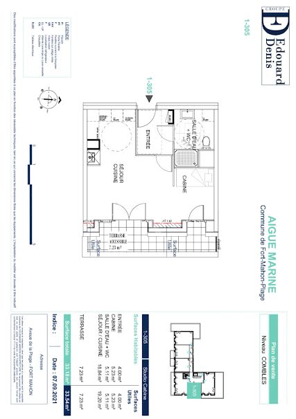 Vente appartement 1 pièce 33.18 m² à Fort-Mahon-Plage (80120), 205 000 €