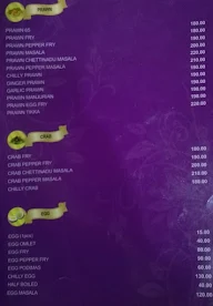 Karaikudi Chettinadu Mess menu 6