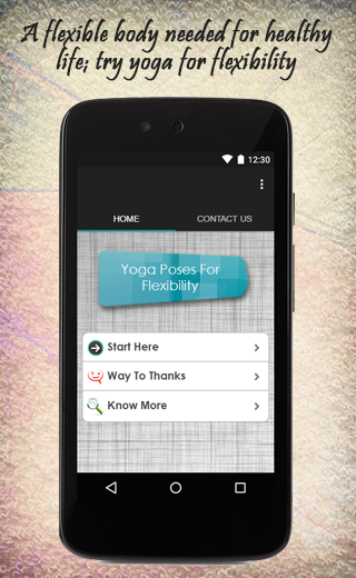 Android application Yoga Poses For Flexibility screenshort