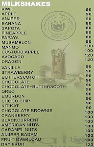 Natural Juice House menu 1