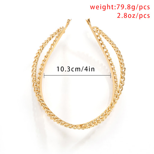 Title 6, Metal Cutout Cross Braided Geometric Headband, ...